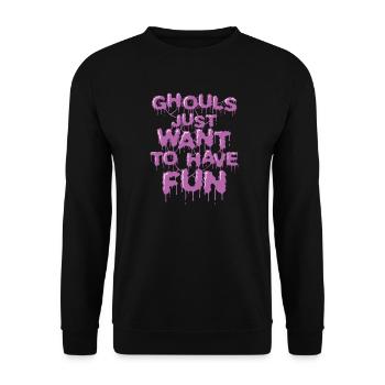 Les goules veulent juste s’amuser Halloween - Sweat-shirt Unisexe - noir - Devant - Alina (178cm) & Michal (187cm)