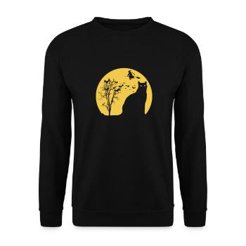 Halloween avec des bonbons pour chats noirs - Sweat-shirt Unisexe - noir - Devant - Alina (178cm) & Michal (187cm)
