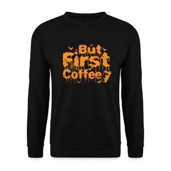 Mais premier café Halloween Custom USA - Sweat-shirt Unisexe - noir - Devant - Alina (178cm) & Michal (187cm)