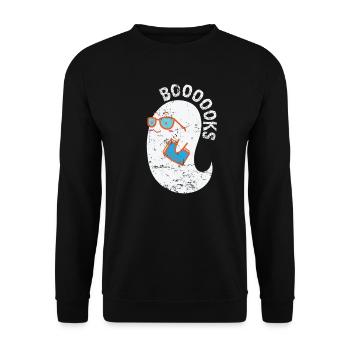 Boooooook’s Ghosts à Halloween Custom - Sweat-shirt Unisexe - noir - Devant - Alina (178cm) & Michal (187cm)