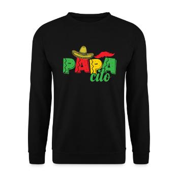 Papacito Feiertag Mexiko Amerika USA - Unisex Pullover - Schwarz - Vorne - Alina (178cm) & Michal (187cm)