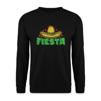 Fiesta Sombrero Holiday Mexico America - Unisex Sweatshirt - black - Front - Alina (178cm) & Michal (187cm)