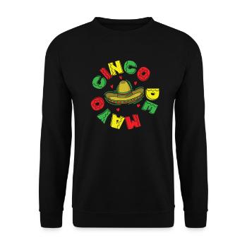 Cinco de Mayo May Mexico Holiday USA - Unisex Sweatshirt - black - Front - Alina (178cm) & Michal (187cm)