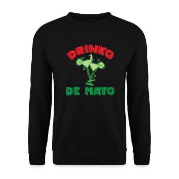 Drinko de Mayo Cinco de Mayo Holiday Mexico - Unisex Sweatshirt - black - Front - Alina (178cm) & Michal (187cm)