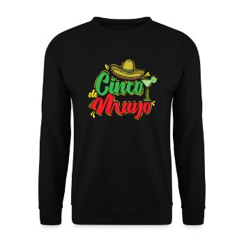 Cinco de Mayo Sombrero Vacances Mexique - Sweat-shirt Unisexe - noir - Devant - Alina (178cm) & Michal (187cm)