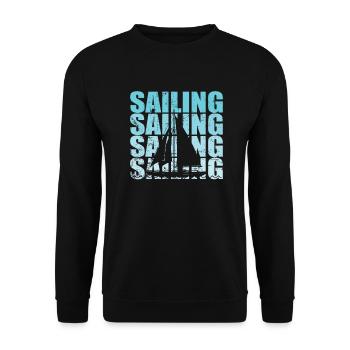 Sailing Sailing Boat Water Sports Hobby - Unisex Sweatshirt - black - Front - Alina (178cm) & Michal (187cm)