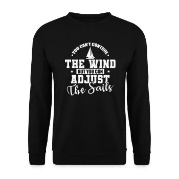 Vous ne pouvez pas contrôler le wind sailing boat - Sweat-shirt Unisexe - noir - Devant - Alina (178cm) & Michal (187cm)