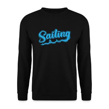 Sailing Sailing Boat Sport Water Sports - Unisex Sweatshirt - black - Front - Alina (178cm) & Michal (187cm)