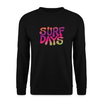 Surf Days Surfing Surfboard Water Sports - Unisex Sweatshirt - black - Front - Alina (178cm) & Michal (187cm)