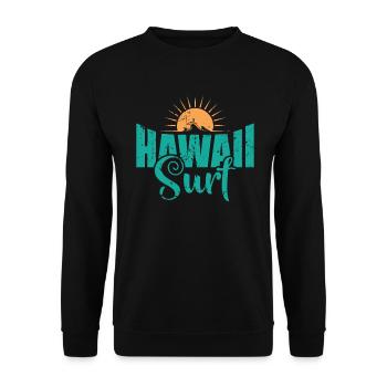 Hawaii Surf Surfing Surfboard Water Sports - Unisex Sweatshirt - black - Front - Alina (178cm) & Michal (187cm)