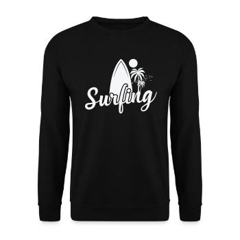 Surfing Surfing Surfboard Water Sports - Unisex Sweatshirt - black - Front - Alina (178cm) & Michal (187cm)