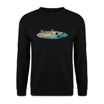 Surf Surfing Surfboard Water Sports - Unisex Sweatshirt - black - Front - Alina (178cm) & Michal (187cm)