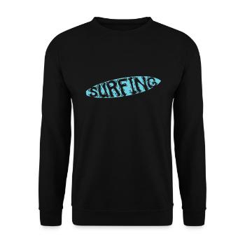 Surfing Surfboard Water Sports Surfing - Unisex Sweatshirt - black - Front - Alina (178cm) & Michal (187cm)