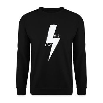 Rock 'n' Roll Gitarre Genre Musikstil - Unisex Pullover - Schwarz - Vorne - Alina (178cm) & Michal (187cm)