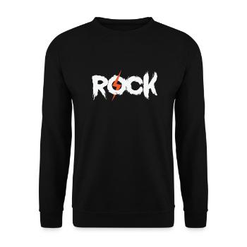 Rock Musikstil Genre Gitarre Rockband - Unisex Pullover - Schwarz - Vorne - Alina (178cm) & Michal (187cm)