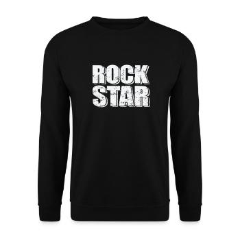Rock Star Musikstil Genre Gitarre Rockband - Unisex Pullover - Schwarz - Vorne - Alina (178cm) & Michal (187cm)