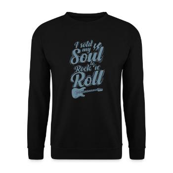 I sold my Soul to Rock 'n Roll Music Genre - Unisex Sweatshirt - black - Front - Alina (178cm) & Michal (187cm)