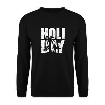 Vacances Vacances Loisirs Vacances Voyage - Sweat-shirt Unisexe - noir - Devant - Alina (178cm) & Michal (187cm)