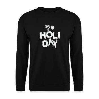 Holiday Urlaub Freizeit Familie Reisen - Unisex Pullover - Schwarz - Vorne - Alina (178cm) & Michal (187cm)
