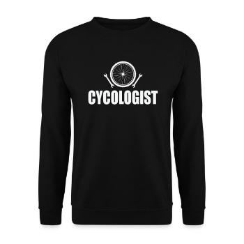 Cycologist Zweiradmechaniker Werkstatt - Unisex Pullover - Schwarz - Vorne - Alina (178cm) & Michal (187cm)