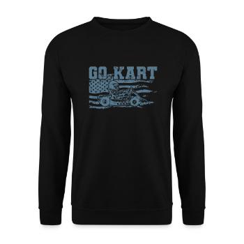 Go Kart Kart Track Race Track Sport - Unisex Sweatshirt - black - Front - Alina (178cm) & Michal (187cm)