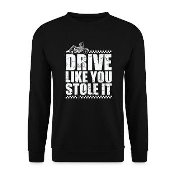 Conduisez comme vous l’avez volé Gokart Race - Sweat-shirt Unisexe - noir - Devant - Alina (178cm) & Michal (187cm)