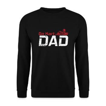 Go Kart Dad Racing Vehicle Race Track - Unisex Sweatshirt - black - Front - Alina (178cm) & Michal (187cm)