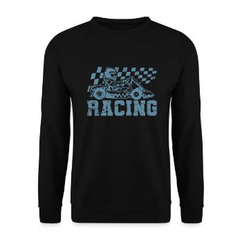 Racing Go Kart Racing Hobby Race Track - Unisex Sweatshirt - black - Front - Alina (178cm) & Michal (187cm)