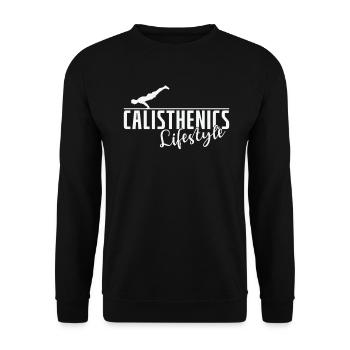 Calisthenics Lifestyle Fitness Workout - Unisex Sweatshirt - black - Front - Alina (178cm) & Michal (187cm)