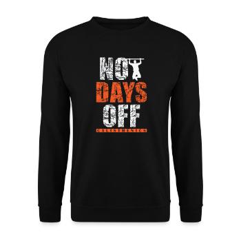 No Days Off Calisthenics Fitness Workout - Unisex Sweatshirt - black - Front - Alina (178cm) & Michal (187cm)
