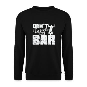 Don’t Touch my Bar Calisthenics Fitness - Unisex Pullover - Schwarz - Vorne - Alina (178cm) & Michal (187cm)