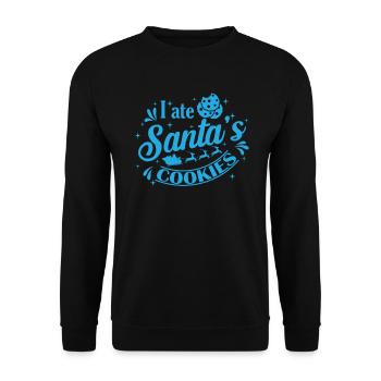 J’ai mangé les biscuits du Père Noël de la famille - Sweat-shirt Unisexe - noir - Devant - Alina (178cm) & Michal (187cm)