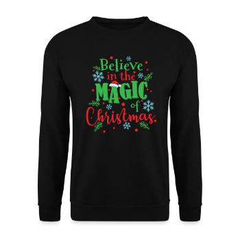 Croyez en la magie de Noël Weihnachten - Sweat-shirt Unisexe - noir - Devant - Alina (178cm) & Michal (187cm)
