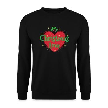 Christmas Love Christmas Family - Unisex Sweatshirt - black - Front - Alina (178cm) & Michal (187cm)