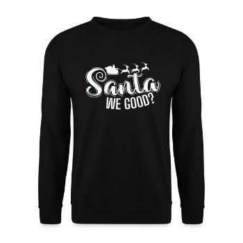 Père Noël nous bon? La famille de Noël de Noël de Noël - Sweat-shirt Unisexe - noir - Devant - Alina (178cm) & Michal (187cm)