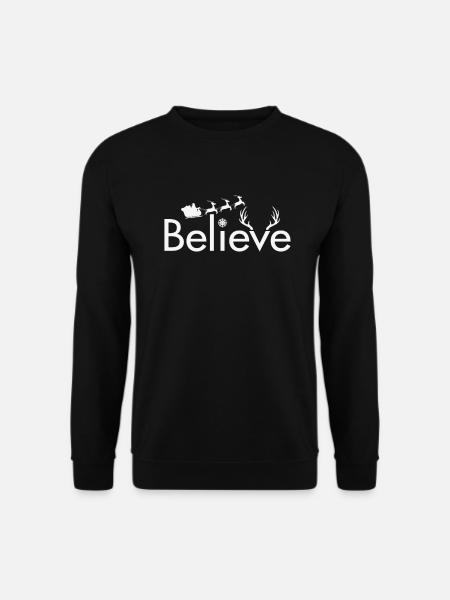 Believe in Santa Weihnachten Xmas - Unisex Pullover - Schwarz