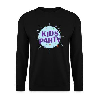 Kids Party Party Dance Music Friends - Unisex Sweatshirt - black - Front - Alina (178cm) & Michal (187cm)