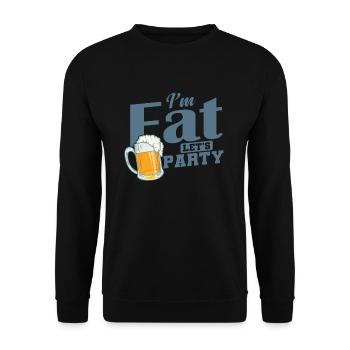 Je suis gros, faisons la fête en célébrant la musique dansante - Sweat-shirt Unisexe - noir - Devant - Alina (178cm) & Michal (187cm)
