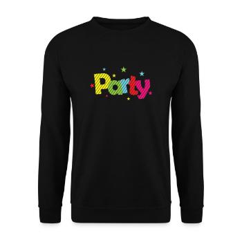 Party Celebrations Dancing Music Friends - Unisex Sweatshirt - black - Front - Alina (178cm) & Michal (187cm)