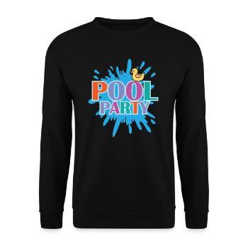 Pool Party Celebrations Dancing Music Friends - Unisex Sweatshirt - black - Front - Alina (178cm) & Michal (187cm)