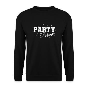 Party Time Celebrations Music Friends Dancing - Unisex Sweatshirt - black - Front - Alina (178cm) & Michal (187cm)