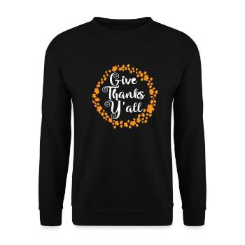 Remerciez-vous tous USA America Holiday - Sweat-shirt Unisexe - noir - Devant - Alina (178cm) & Michal (187cm)