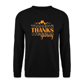 Merci de donner des vacances en famille aux États-Unis en Amérique - Sweat-shirt Unisexe - noir - Devant - Alina (178cm) & Michal (187cm)