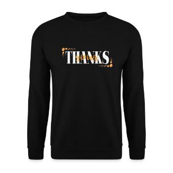 Thanksgiving Famille USA Amérique Vacances - Sweat-shirt Unisexe - noir - Devant - Alina (178cm) & Michal (187cm)