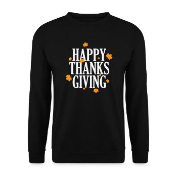 Joyeux merci de donner usa america holiday - Sweat-shirt Unisexe - noir - Devant - Alina (178cm) & Michal (187cm)