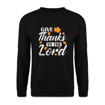 Remerciez le Lord USA America Holiday - Sweat-shirt Unisexe - noir - Devant - Alina (178cm) & Michal (187cm)