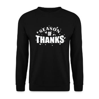 Saison de Remerciements Famille USA Vacances - Sweat-shirt Unisexe - noir - Devant - Alina (178cm) & Michal (187cm)