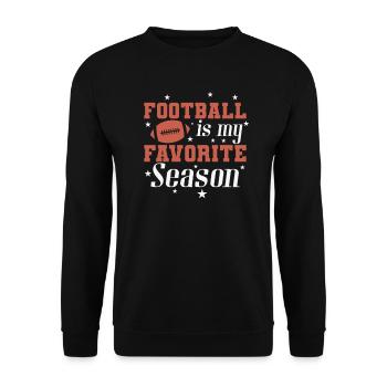 Football is my Favorite Season Sport - Unisex Pullover - Schwarz - Vorne - Alina (178cm) & Michal (187cm)