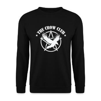 The Crow Club Crow Raven Bird Nature - Unisex Sweatshirt - black - Front - Alina (178cm) & Michal (187cm)