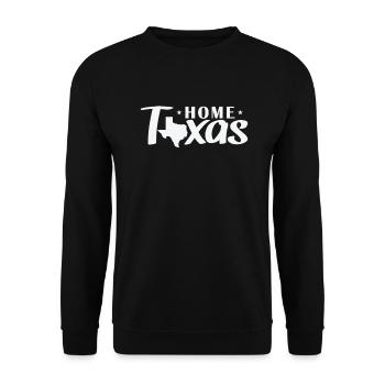 Accueil Texas État des États-Unis Amérique - Sweat-shirt Unisexe - noir - Devant - Alina (178cm) & Michal (187cm)